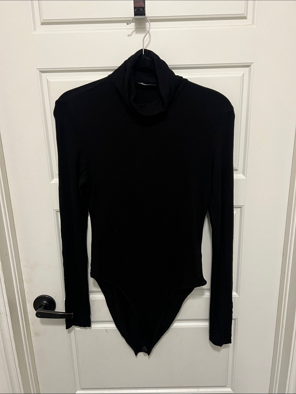 SHEIN Black Long Sleeve Turtleneck Bodysuit